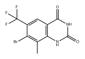 2,4(1H,3H)-Quinazolinedione, 7-bromo-8-methyl-6-(trifluoromethyl)- 化学構造式