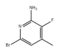 6-溴-3-氟-4-甲基吡啶-2-胺,2803281-44-7,结构式