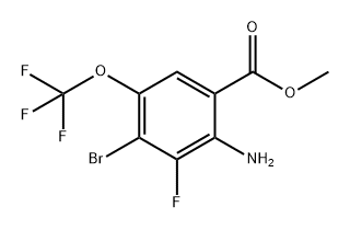 2-氨基-4-溴-3-氟-5-(三氟甲氧基)苯甲酸甲酯,2803281-79-8,结构式