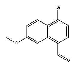 1-Naphthalenecarboxaldehyde, 4-bromo-7-methoxy- Structure