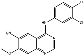 N4-(3,4-二氯苯基)-7-甲氧基喹唑啉-4,6-二胺(达克替尼杂质) 结构式