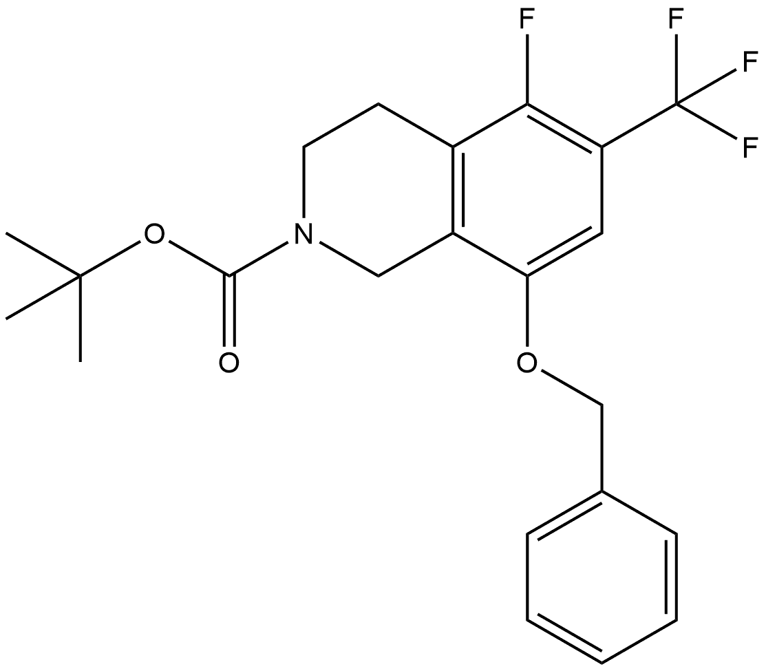 8-Benzyloxy-2-Boc-5-fluoro-6-trifluoromethyl-3,4-dihydro-1H-isoquinoline Structure