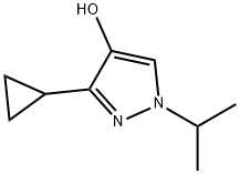3-环丙基-1-(1-甲基乙基)-1H-吡唑-4-醇, 2803498-13-5, 结构式