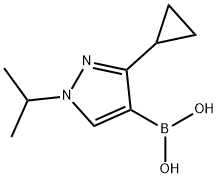 B-[3-Cyclopropyl-1-(1-methylethyl)-1H-pyrazol-4-yl]boronic acid Struktur