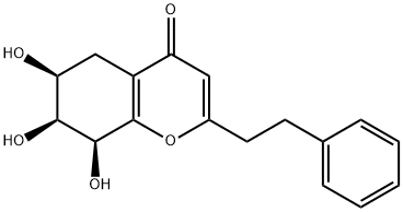 (6S,7S,8S)-6,7,8-三羟基5,6,7,8-四氢-2-(2-苯乙基)色酮 结构式