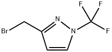1H-Pyrazole, 3-(bromomethyl)-1-(trifluoromethyl)- Struktur