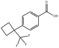 4-[1-(Trifluoromethyl)cyclobutyl]benzoic acid Struktur