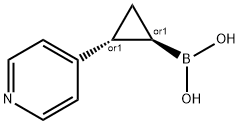 rel-B-[(1R,2R)-2-(4-Pyridinyl)cyclopropyl]boronic acid Struktur