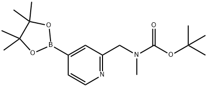 1,1-Dimethylethyl N-methyl-N-[[4-(4,4,5,5-tetramethyl-1,3,2-dioxaborolan-2-yl)-2-pyridinyl]methyl]carbamate Structure