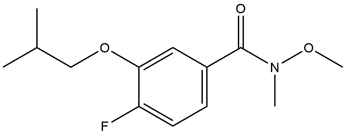 2804664-07-9 4-Fluoro-N-methoxy-N-methyl-3-(2-methylpropoxy)benzamide