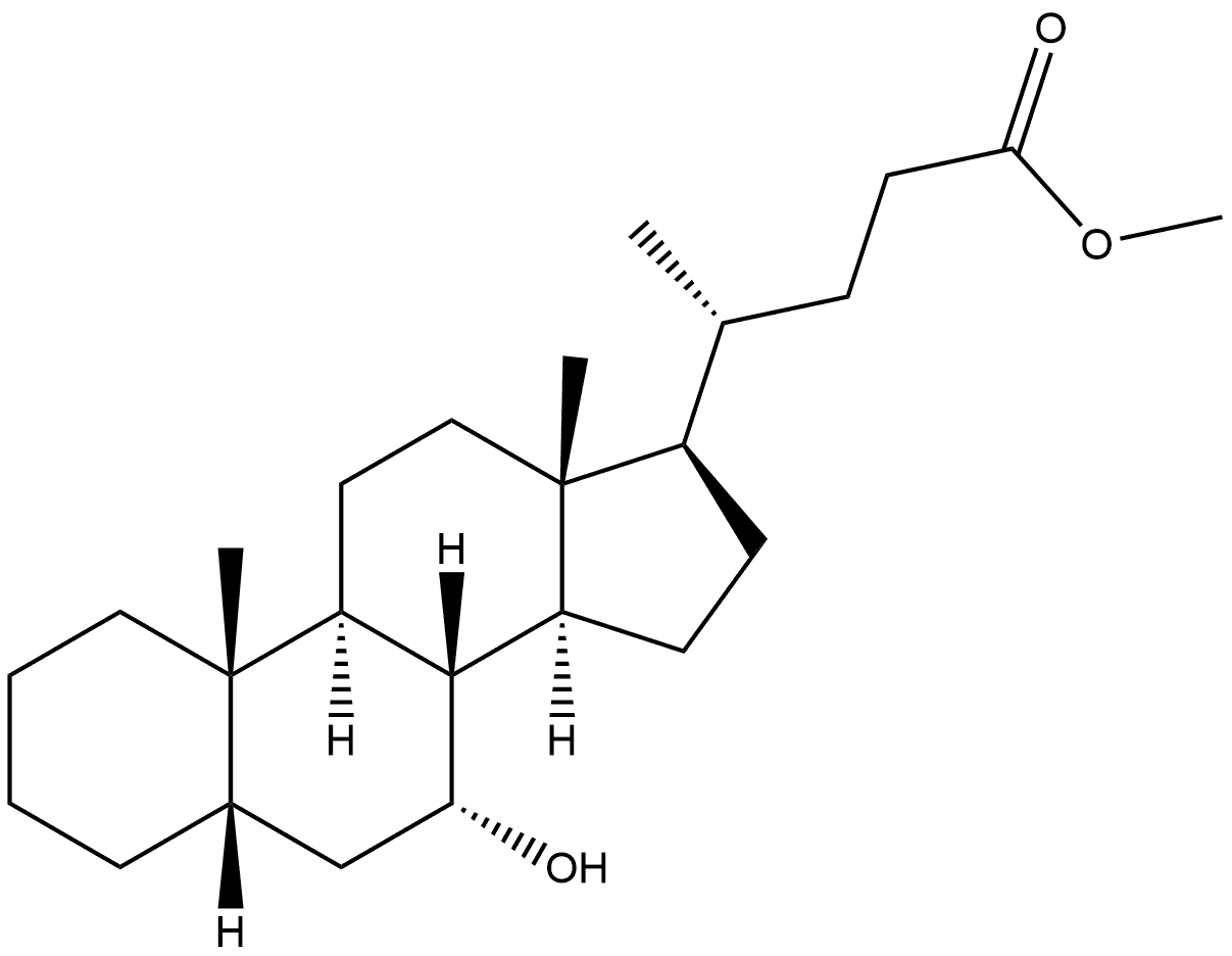 Cholan-24-oic acid, 7-hydroxy-, methyl ester, (5β,7α)- Structure