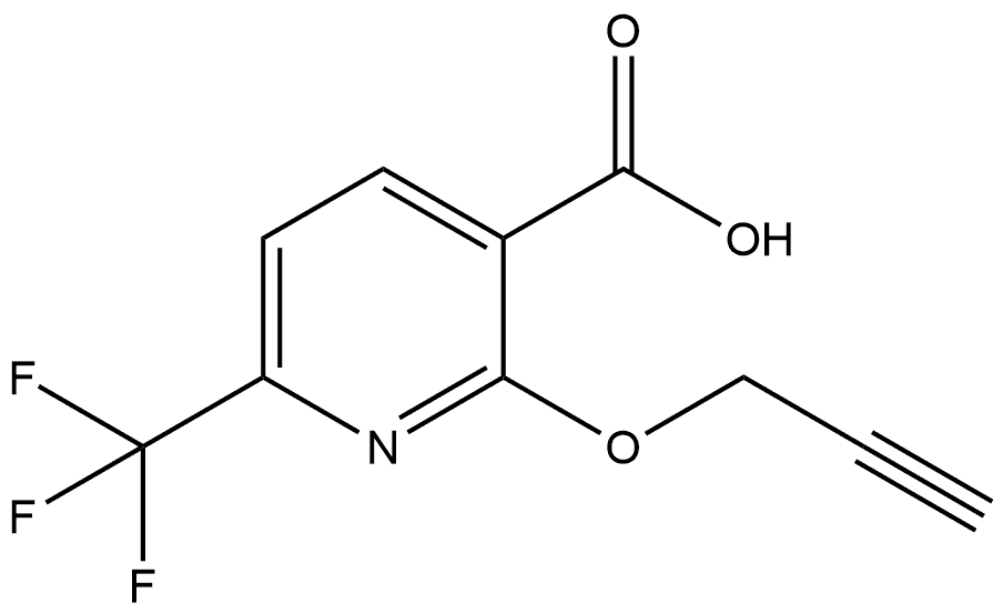 2-(2-Propyn-1-yloxy)-6-(trifluoromethyl)-3-pyridinecarboxylic acid Structure