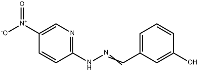 Benzaldehyde,3-hydroxy-, 2-(5-nitro-2-pyridinyl)hydrazone 结构式