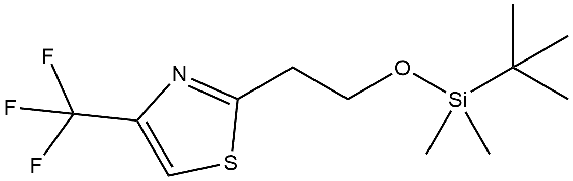 2-(2-((tert-Butyldimethylsilyl)oxy)ethyl)-4-(trifluoromethyl)thiazole Structure