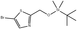5-溴-2-(((叔丁基二甲基硅基)氧基)甲基)噻唑 结构式