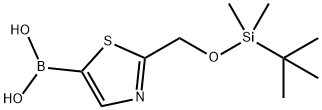 Boronic acid, B-[2-[[[(1,1-dimethylethyl)dimethylsilyl]oxy]methyl]-5-thiazolyl]- 化学構造式