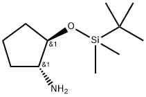 Cyclopentanamine, 2-[[(1,1-dimethylethyl)dimethylsilyl]oxy]-, (1R,2R)- Structure