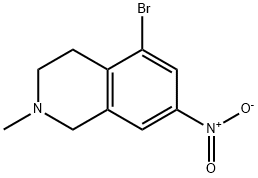 5-Bromo-1,2,3,4-tetrahydro-2-methyl-7-nitroisoquinoline Struktur