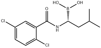 Boronic acid, B-[(1R)-1-[(2,5-dichlorobenzoyl)amino]-3-methylbutyl]- Structure