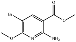 3-Pyridinecarboxylic acid, 2-amino-5-bromo-6-methoxy-, methyl ester Structure