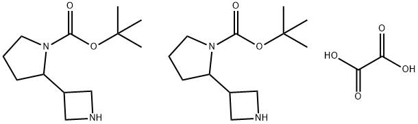 1-Pyrrolidinecarboxylic acid, 2-(3-azetidinyl)-, 1,1-dimethylethyl ester, ethanedioate (2:1) Structure