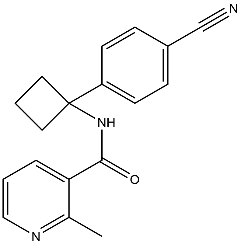 N-1-(4-Cyanophenyl)cyclobutyl-2-methyl-3-pyridinecarboxamide Structure