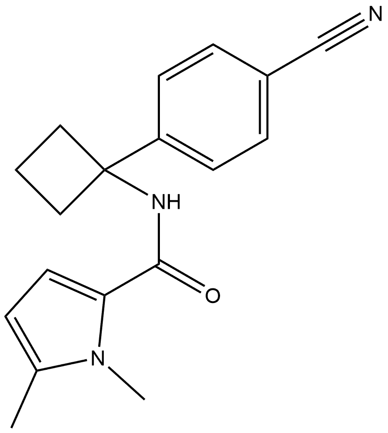 N-1-(4-Cyanophenyl)cyclobutyl-1,5-dimethyl-1H-pyrrole-2-carboxamide Structure