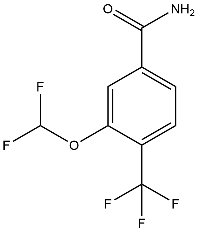 3-(Difluoromethoxy)-4-(trifluoromethyl)benzamide 化学構造式