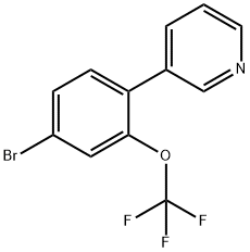 Pyridine, 3-[4-bromo-2-(trifluoromethoxy)phenyl]-|