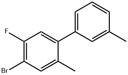 4-bromo-5-fluoro-2,3'-dimethyl-1,1'-biphenyl Structure