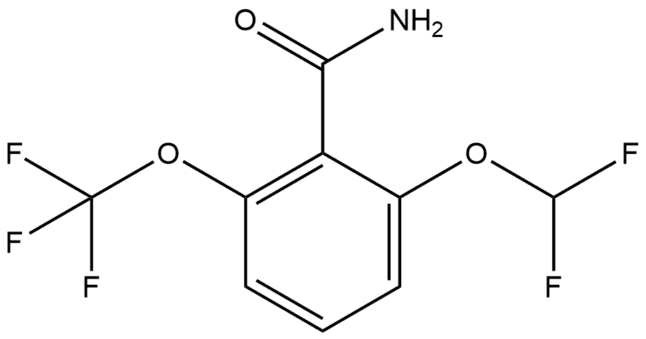 2-(Difluoromethoxy)-6-(trifluoromethoxy)benzamide Structure