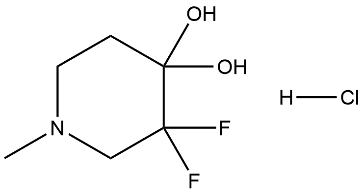 3,3-difluoro-1-methylpiperidine-4,4-diol hydrochloride|