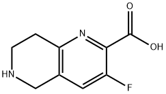 3-氟-5,6,7,8-四氢-1,6-萘啶-2-羧酸 结构式