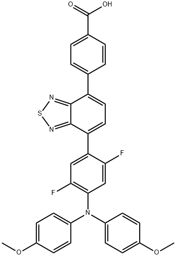 4-(7-(4-(BIS(4-METHOXYPHENYL)AMINO)-2,5-DIFLUOROPHENYL)BENZO[C][1,2,5]THIADIAZOL-4-YL)BENZOIC ACID 结构式
