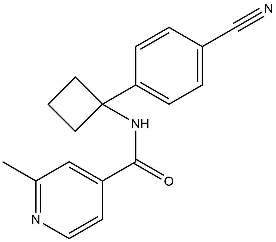 N-(1-(4-氰基苯基)环丁基)-2-甲基异烟酰胺 结构式