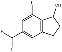1H-Inden-1-ol, 5-(difluoromethyl)-7-fluoro-2,3-dihydro- Struktur