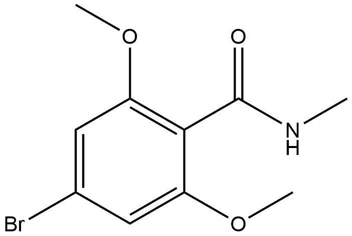 4-溴-2,6-二甲氧基-N-甲基苯甲酰胺, 2810823-49-3, 结构式