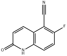 5-Quinolinecarbonitrile, 6-fluoro-1,2-dihydro-2-oxo- Struktur