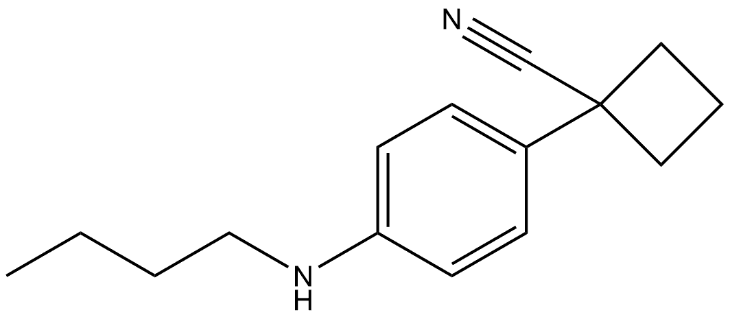 1-[4-(Butylamino)phenyl]cyclobutanecarbonitrile Structure