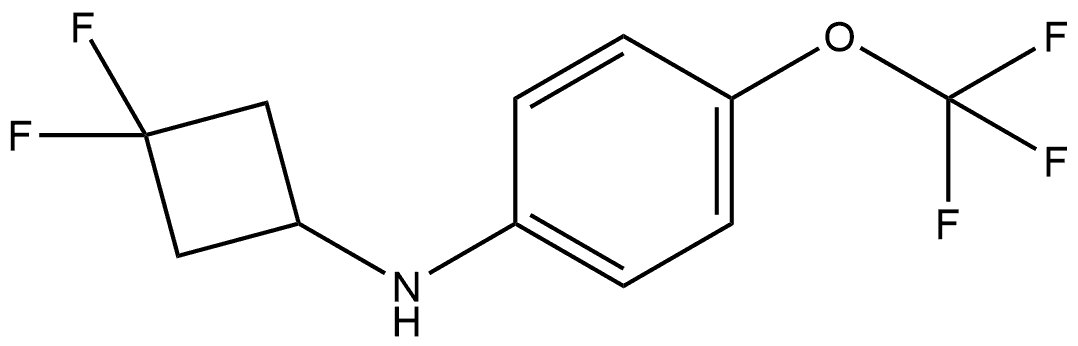 N-(3,3-Difluorocyclobutyl)-4-(trifluoromethoxy)benzenamine 结构式