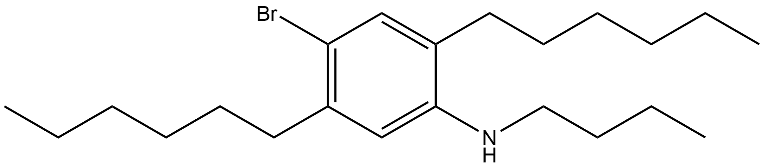 4-Bromo-N-butyl-2,5-dihexylbenzenamine,2811652-87-4,结构式