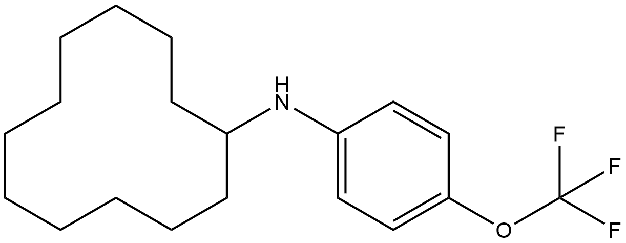 N-[4-(Trifluoromethoxy)phenyl]cyclododecanamine 化学構造式