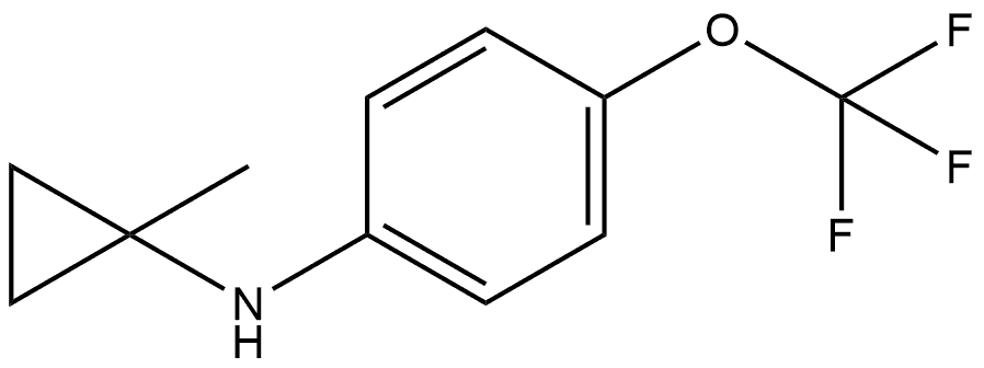 N-(1-Methylcyclopropyl)-4-(trifluoromethoxy)benzenamine 化学構造式