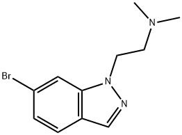 6-溴-N,N-二甲基-1H-吲唑-1-乙胺 结构式