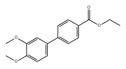 [1,1'-Biphenyl]-4-carboxylic acid, 3',4'-dimethoxy-, ethyl ester Struktur