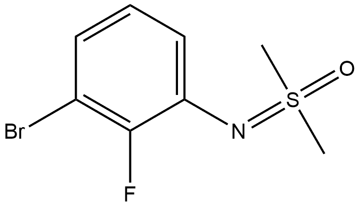Benzenamine, 3-bromo-N-(dimethyloxido-λ4-sulfanylidene)-2-fluoro- Struktur