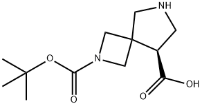 2,6-Diazaspiro[3.4]octane-2,8-dicarboxylic acid, 2-(1,1-dimethylethyl) ester, (8S)- Structure