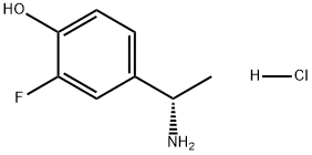 (S)-4-(1-氨乙基)-2-氟苯酚(盐酸盐), 2813339-07-8, 结构式