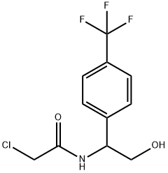 2-Chloro-N-[2-hydroxy-1-[4-(trifluoromethyl)phenyl]ethyl]acetamide Struktur