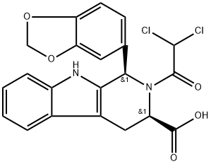1H-Pyrido[3,4-b]indole-3-carboxylic acid, 1-(1,3-benzodioxol-5-yl)-2-(2,2-dichloroacetyl)-2,3,4,9-tetrahydro-, (1R,3R)-rel-|他达拉非